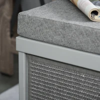 PawHut Cat House Bed Cat Scratching Cube for Small Cat Pet Furniture with Removable Scratching Pad and Soft Cushion Grey(m-9)