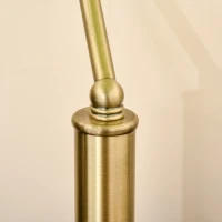 HOMCOM Lámpara de Mesa Tipo Banquero con Interruptor de Cuerda y Pantalla de Cristal Bombilla Requerida E27 de Máx. 40W Metal para Dormitorio Sala de Estar 27,5x17,5x39 cm Verde(m-7)