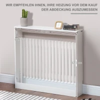 HOMCOM HOMCOM Heizkörperverkleidung Heizungsabdeckung Heizkörper Radiator Abdeckung 90 x 18 x 84 cm Heizkörper Abdeckung für Schlafzimmer Wohnzimmer Weiß(m-5)
