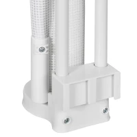 PawHut Puerta de Seguridad Extensible 0-150 cm Barrera Retráctil para Mascotas para Escaleras 165x10,7x85 cm Blanco(m-9)