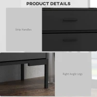 HOMCOM Three Drawer Slim Shoe Storage Cabinet, 12 Shoe Pairs - Black(m-7)