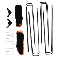 HOMCOM Fußballtor Set, leicht, einfache Montage, Tragetasche, Stahlrohre, 183x90x90 cm, Orange(m-8)