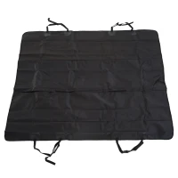 PawHut Housse de sièges arrières de voiture couverture tapis de protection imperméable chien chat 1,47 x 1,37 m tissu 600D oxford haute densité noir(m-1)