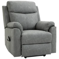 HOMCOM Faux Leather 70° Electric Riser Recliner Chair - Grey(m-11)