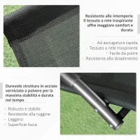 Outsunny Sedia Sdraio a Dondolo Zero-Gravity da Esterno Impermeabile con Poggiatesta, 155x61x88 cm, Nero(m-6)