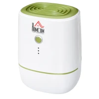 HOMCOM 220mL/Day 450ml Portable Small Dehumidifier Air Dryer Cleaner Bedroom Desk Office Silent Machine w/ Auto Shut Off Home Electric Green(m-1)