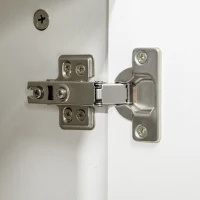 Vinsetto Armadietto per Documenti con Serratura, Armadio da Ufficio con 2 Ante e 2 Ripiani, Mobiletto Multiuso Portaoggetti con Maniglia in Lega di Alluminio, per Casa Ufficio, 80x40x80 cm, Bianco(m-9)