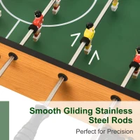HOMCOM Folding Football Gaming Table Mini Foosball Soccer Table for Family Fun Indoor Play Sports(m-6)