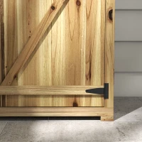 Outsunny Capanno Attrezzi a 3 Ripiani Rimovibili con Chiavistello, in Legno di Abete, 102x54x177 cm(m-9)