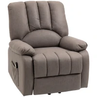 HOMCOM Fauteuil relax inclinable électrique releveur avec repose-pied et télécommande 86 x 92 x 102 cm gris(m-10)