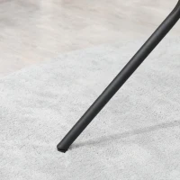 Outsunny Tavolo da Giardino Rotondo in Metallo con Piano d'Appoggio a Rete, Φ91x71.5cm, Nero(m-9)