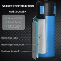 HOMCOM Boxsack-Set Box-Set mit Boxhandschuhen Gefüllt Boxset für Erwachsene Jugendlichen bis 100 KG Belastbar Ø25 x 102 cm Blau(m-4)