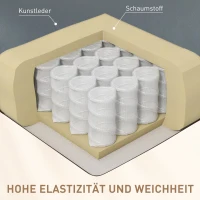 HOMCOM Massagesessel, Wipp- & Liegefunktion, drehbar, bis 150 kg, Kunstleder, Grau(m-6)