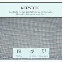 Outsunny Hollywoodschaukel mit verstellbarem Sonnendach, 3-Sitzer Gartenschaukel mit Anti-Rutsch-Füßen, Schaukelbank belastbar bis 240 kg, Gartenliege für Garten, Terasse, 170x110x153cm, Grau+Silber(m-5)