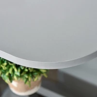 HOMCOM Modern Side Table Set of 2, Three Layer Bedside Table Nightstand with 2 Storage Shelves, for Living room, Bedroom, Grey(m-7)