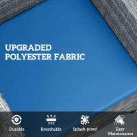 Outsunny Outdoor Seat Cushion Pads for Rattan Furniture, 3 PCs Garden Furniture Cushions,  Sky Blue(m-5)