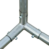 Outsunny Invernadero de Túnel Invernadero de Jardín 295x200x190 cm Invernadero con Ventanas y Puertas para Cultivo Plantas Blanco(m-9)