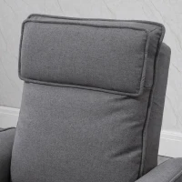 HOMCOM Sessel mit Aufstehhilfe Fernsehsessel Massagesessel Relaxsessel elektrisch Aufstehsessel mit Liegefunktion Leinen-Touch Stahl Grau 86 x 95 x 106 cm(m-9)