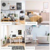 HOMCOM Heizgerät Heizlüfter 2200W Elektroheizer Keramik Heizturm mit Fernbedienung 8-Stunden-Timer Oszillation Heizer Heizung ABS PA Weiß+Schwarz 21 x 21 x 73 cm(m-8)