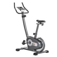 HOMCOM Indoor Magnetic Exercise Bike 10-Level Adjustable Magnetic Resistance Cardio Workout Cycling Bike Trainer, 8kg Flywheel, LCD Display, and Adjustable Seat Height Grey(m-11)