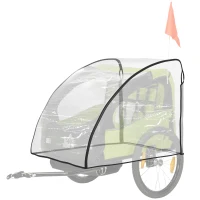HOMCOM Regenschutz für Kinderfahrradanhänger, mit Fenster, 76 x 61 x 61 cm, transparent(m-1)