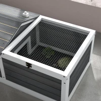 PawHut Maison enclos cage pour petit animal tortue avec 2 espaces 86 x 54 x 43 cm - bois de sapin(m-9)