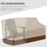 Outsunny Adirondack Gartenstuhl mit Tisch und Schirmloch 2 Sitzer Gartensessel Sitzgruppe Gartenmöbel für Balkon Massivholz Grau 178 x 87 x 92 cm(m-9)