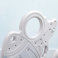 AIYAPLAY Tobogán Infantil para Niños de 18-36 Meses con 3 Escalones Antideslizantes para Interior Exterior 157x46,5x80 cm Gris(m-7)