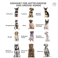 PawHut Rattan Hundehaus mit Kissen Hundebett mit Dach Hundeliege Hundehütte Haustierbett Hundesofa Kissen Stahlrahmen Kaffee+Beige 91 x 71 x 81 cm(m-7)