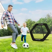 SPORTNOW Football Rebounder Net with 5 Adjustable Angles, Foldable Football Kickback Target Goal for Play Training Teaching, Indoor and Outdoor Use(m-2)