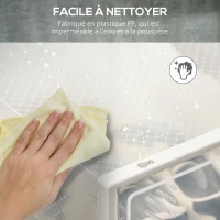 HOMCOM Lot de 8 boites cubes rangement à chaussures modulable avec portes transparentes - 25 x 35 x 19 cm(m-7)