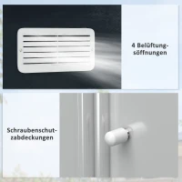 Outsunny Geräteschuppen mit Schiebetüren 2,77 x 1,95 x 1,92 m Metall Kohlegrau(m-8)