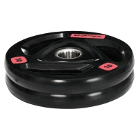 SPORTNOW Set di 2 Dischi Pesi da 10kg in Acciaio con Rivestimento in Gomma per Bilanciere(m-9)