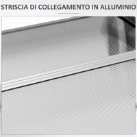 Outsunny Tettoia Moderna in Policarbonato, Alluminio e PP per Balconi, Finestre e Porte, 110x60x18 cm(m-7)