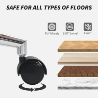 HOMCOM 91-99cm Sherpa Fleece Office Chair - Grey(m-6)