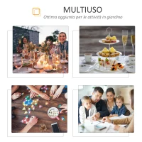 Outsunny Tavolo da Giardino Allungabile per 8-10 Persone, in Alluminio, 135-270x90x75cm, Grigio(m-6)