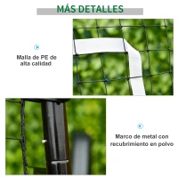HOMCOM Red de Rebote Plegable Reboteador de Metal con 4 Ángulos y Altura Ajustables para Entrenamiento de Fútbol Tenis Béisbol Deportes 123x73x178,5 cm Negro(m-5)