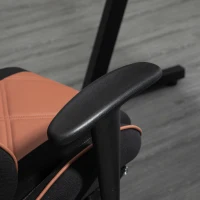 Vinsetto Poltrona da Ufficio con Altezza Regolabile Poggiatesta e Poggiapiedi Estraibile, Nera e Marrone 64x57x120-130cm(m-8)