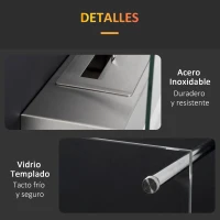 HOMCOM Chimenea de Bioetanol de Pared 60x22x40 cm Capacidad de 1,5L Combustión de 3 Horas para Salón Dormitorio Negro(m-7)