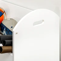 HOMCOM 2-Tier Storage Shelves, Kitchen Cart Shelf Unit with Wheels for Dining & Living Room, Home Study, White(m-7)