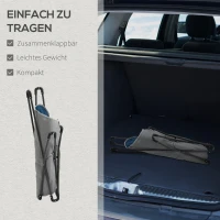 Outsunny Campingstuhl, faltbar, Leichtbau, Stahlrahmen, rutschfeste Füße, Blau, 88 x 74 x 84 cm(m-5)