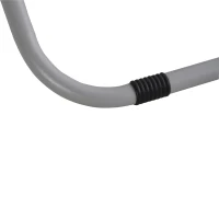 Outsunny Set of 2 Outdoor Patio Chaise Recliner Portable Lounge Chairs w/ Rust-Resistant Steel Frame & Adjustable Backrest, Grey(m-8)