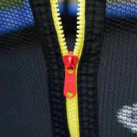 HOMCOM Tappeto Elastico per Bambini da 3 Anni con Rete di Protezione e Corde Bungee Ø140x160Acm, Blu(m-9)