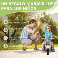 AIYAPLAY Moto Correpasillos para Niños de +2 Años con Música Burbujas Carga 30 kg 80x35,5x42 cm Crema(m-6)