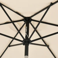 Outsunny Set da Giardino 8 Pezzi con Sedie, Ombrellone e Tavolo con Piano in Vetro(m-8)