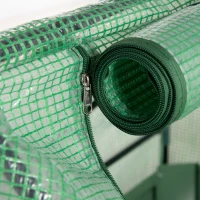 Outsunny Letto per Orto con Serra da Giardino, Acciaio con Copertura PE, Finestra Avvolgibile, 127x95x92cm(m-8)