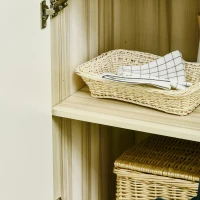 HOMCOM Mobile Buffet a 4 Porte per Cucina con 3 Armadietti, Cassetto e Piano d'Appoggio in Truciolato, 102x48x180 cm(m-9)