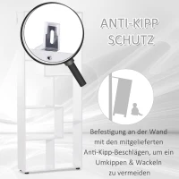 HOMCOM Bücherregal mit 8 Fächer Würfelregal Aufbewahrungsregal Wohnzimmer  Schlafzimmer Büro E1 Spanplatte Weiß 70 x 24 x 178 cm(m-6)