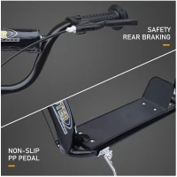 HOMCOM Teen Push Scooter Kids Children Stunt Scooter Bike Bicycle Ride On 12" EVA Tyres (Black)(m-7)