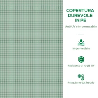 Outsunny Serra da Giardino con Copertura in PE, Telaio in Acciaio e Porta Avvolgibile, 100x50x150 cm, Verde(m-4)